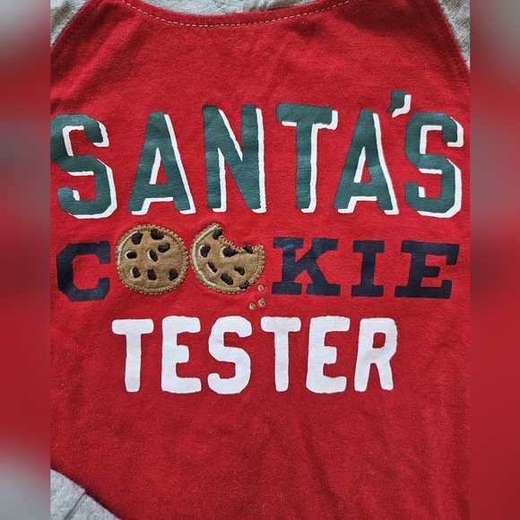 Gymboree Santa’s Cookie Tester Kids Hoodie – Red & Gray, Size 5T - Picture 2 of 3